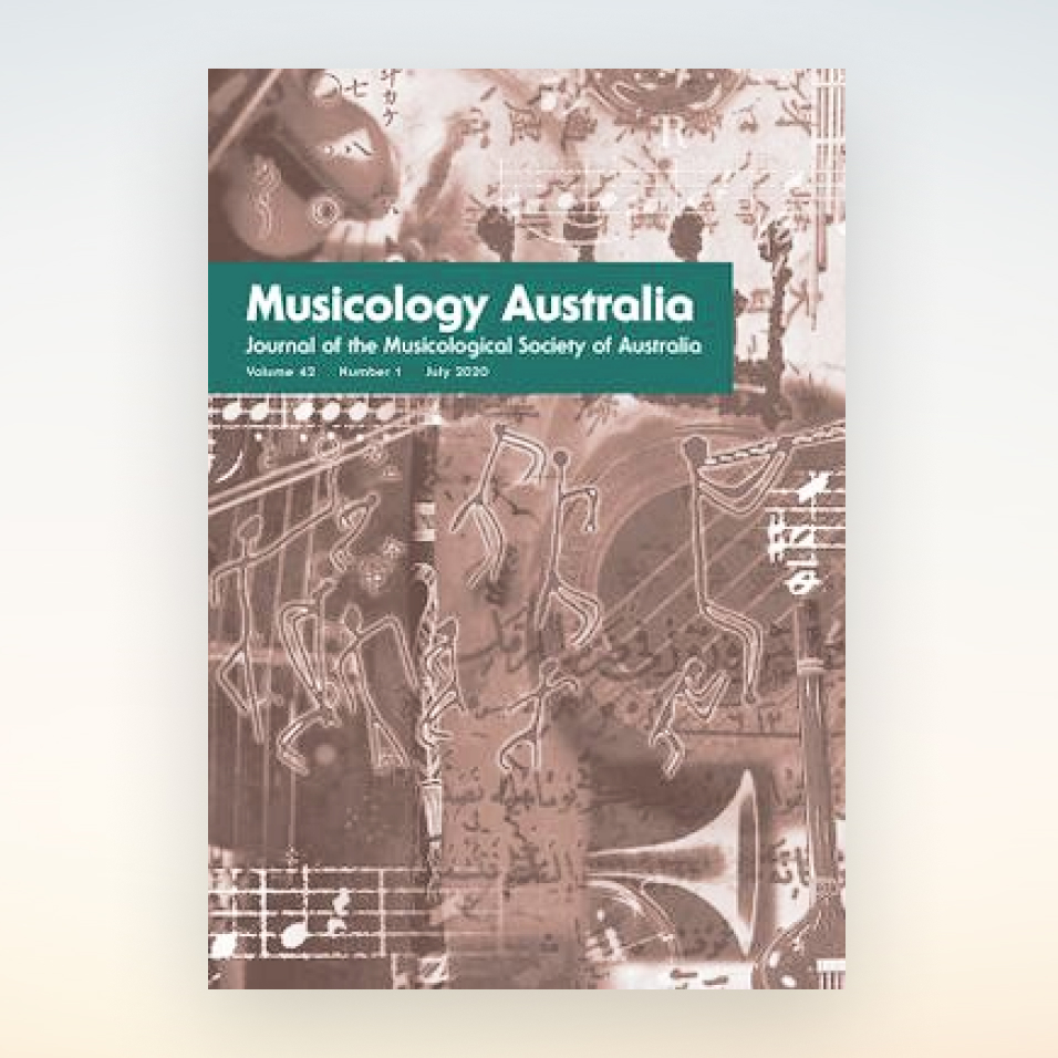 Cover photo of the current issue of Musicology Australia